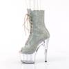 Pleaser - ADORE1021CRS Bottes de plateforme, Pole dance chaussures - Couleur argent/Transparent Product image